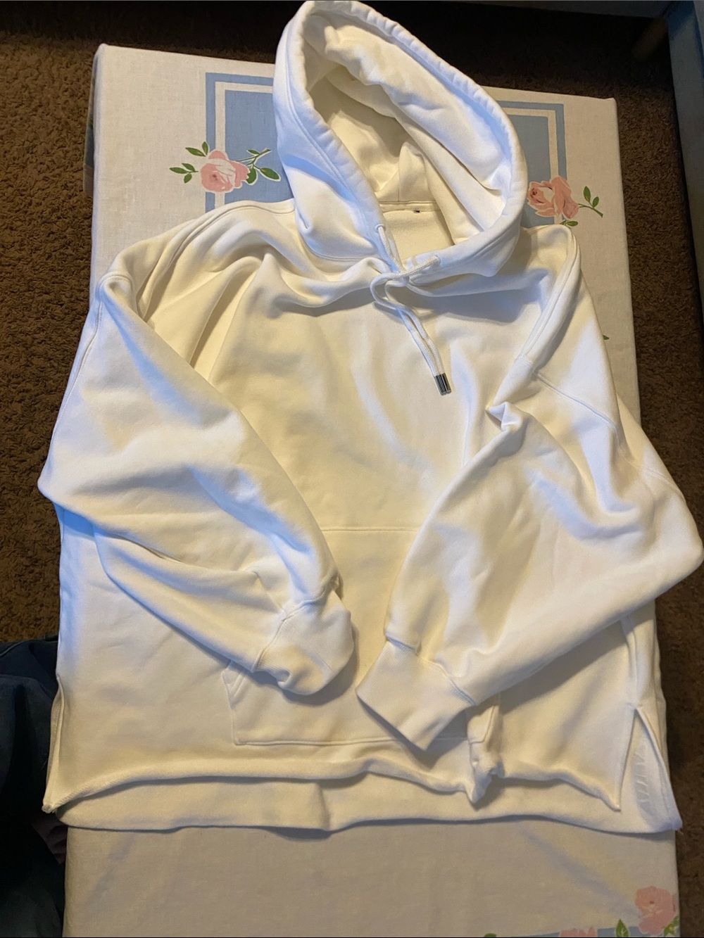 Athleta White Oversized Hooded Pullover